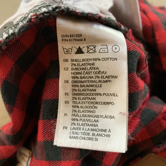 Divided H&M Red Black Buffalo Check Skinny Stretch Pants H&M 8 - Picture 7 of 9
